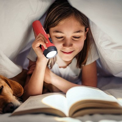 Eveready 2pk LED Flashlight: Portable Light Sets for Kids', Includes Batteries, Red & Blue, Battery Powered