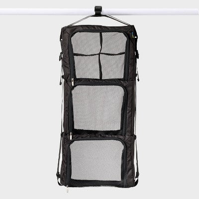 Packing Cube Shelf Black - Open Story?: Solid Travel Luggage Accessory