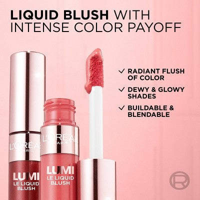 L'Oreal Paris True Match Lumi Le Liquid Blush for Cheeks - Glowy True Rose- 0.33 fl oz