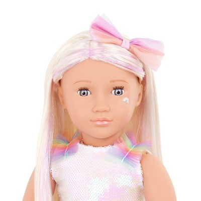 Our Generation Iris 18" Fashion Doll with Rainbow Dress