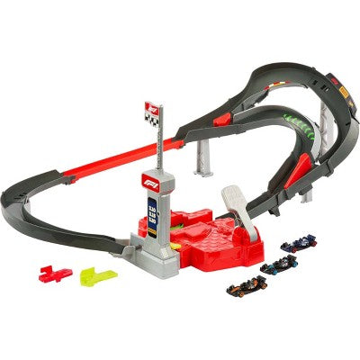 Hot Wheels Racing Formula 1 Sprint Race Circuit Track Set with 3 Die-Cast Toy Cars in 1:64 Scale