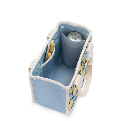 Ello Lunch Bag Food Storage Container Blue Lemons