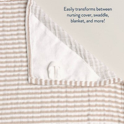 Itzy Ritzy Muslin Breastfeeding Boss Nursing Cover - Taupe