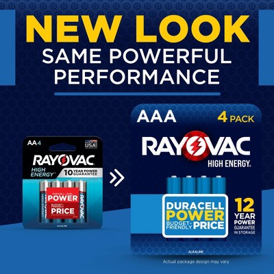 Rayovac High Energy AAA Batteries 24pk - Alkaline Battery: Household Single-Use, 1.5V
