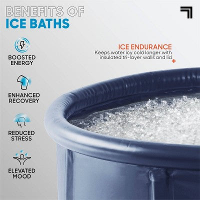 Sharper Image Ice Bath Portable 31.5" Inflatable Pool - Navy (LOCAL PICKUP ONLY)