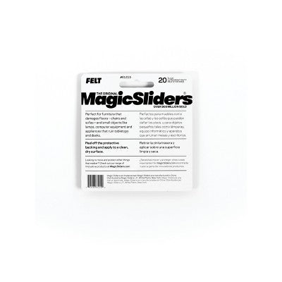 Magic Sliders 20ct 3/4in Round Ultra HD Self-Stick Adhesive Pads - Brown