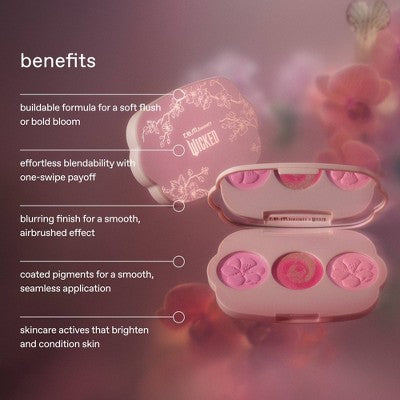 r.e.m. beauty Wicked For Good Cherry Blossom Blush Palette - Warm Coral - 0.27 fl oz - Ulta Beauty: Brightening, Cheek Application, Buildable Coverage