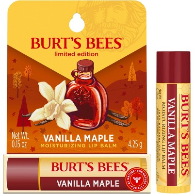 Burt's Bees Holiday Limited Edition Stocking Stuffer Moisturizing Lip Balm - Vanilla Maple - 0.15oz