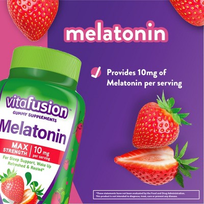 Vitafusion Max Strength Melatonin Gummies for Sleep Support - 100ct