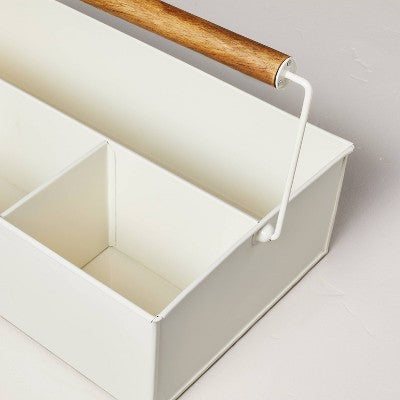 Divided Metal Multipurpose Garden Caddy Cream - Hearth & Hand with Magnolia