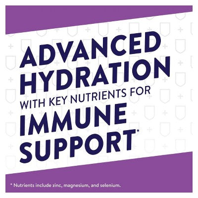 Pedialyte Immune Support Electrolyte Solution Hydration Drink - Grape - 33.8 fl oz