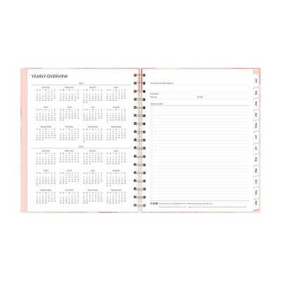 BlueSky 2025 Weekly/Monthly Planner 9.25"x7.87" Wirebound Saphne