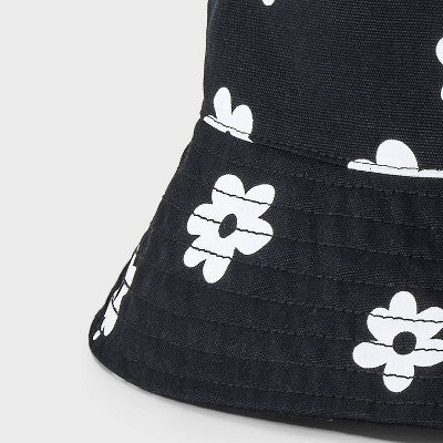 Girls' Daisies Bucket Hat - Cat & Jack Black/White