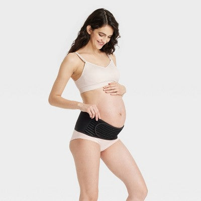 Maternity Support Belt - Isabel Maternity by Ingrid & Isabel Black S/M: Under Belly Doubleknit Pregnancy Band, Hand Wash