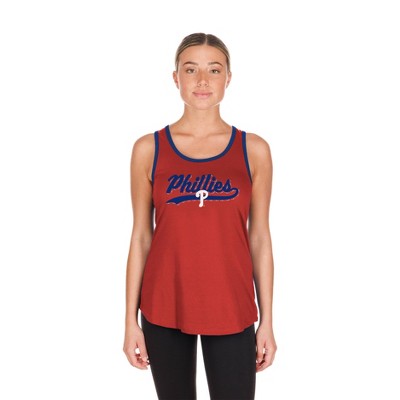 MLB Philadelphia Phillies Women's Bi-Blend Tank Top - XS: Lightweight Sleeveless Knit