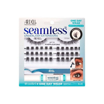 Ardell Press-On Seamless Under Lash Extensions D Curl: Dramatic Volume, Synthetic Hair, 50 Pack