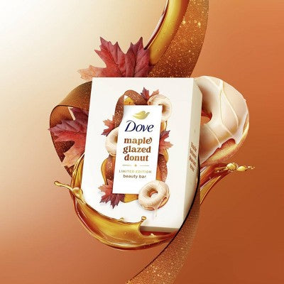 Dove Beauty Limited Edition Fall Holiday Treat Bar Soaps - Maple Glazed Donut - 15oz/4pk