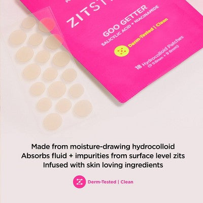 ZitSticka Goo Getter Surface Pimple Hydrocolloid Acne Patch - 36ct