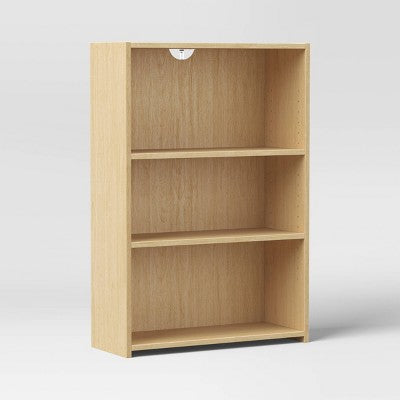 3 Shelf Dorm Bookcase Natural Wood - Room Essentials (LOCAL PICKUP ONLY)