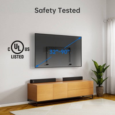 ErgoAV Large Fixed TV Mount 32"- 90"TVs