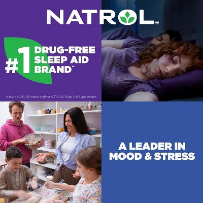 Natrol Mood + Stress Magnesium Citrate Gummies Raspberry, 60 Ct EXP: JUN/2026