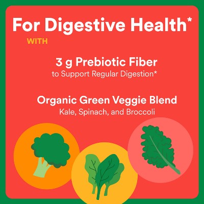 SmartyPants Kids Fiber & Veggies Gummies for Digestive Health, Mixed Berry - 60ct