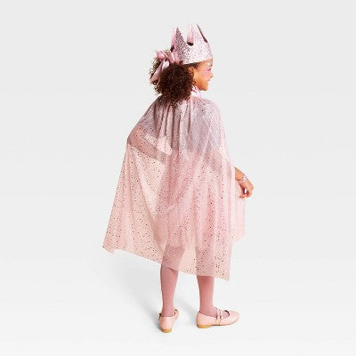 3pc Kids' Elevated Princess Costume Apparel Kit with Crown Pink - Hyde and EEK! Boutique