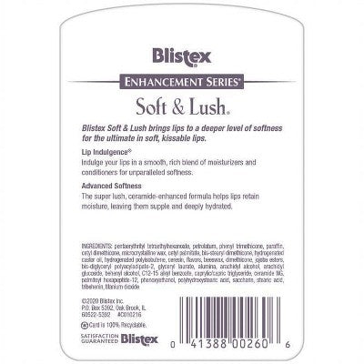 Blistex Soft and Lush Lip Balm - 0.13oz