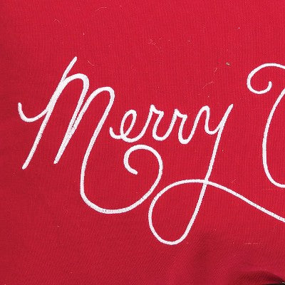 C&F Home Merry Christmas Applique & Embroidered Small/Petite Accent Pillow, 10" x 20"