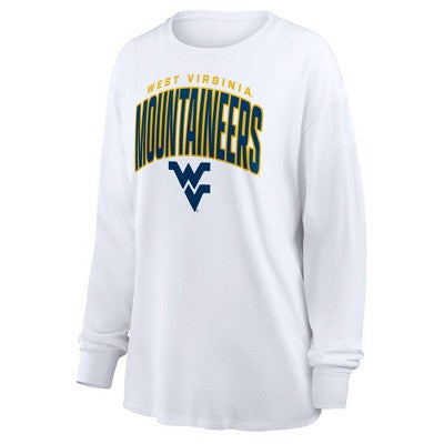 NCAA West Virginia Mountaineers Women's White Long Sleeve T-Shirt - XL
