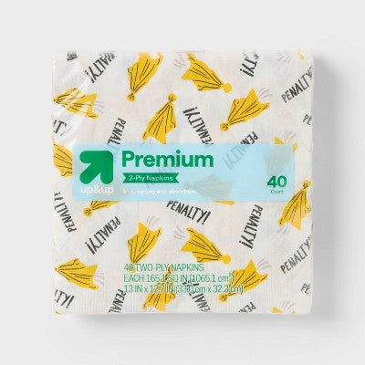 Game Day Printed Napkins - Penalty Flags - 2ply - 40ct - up&up