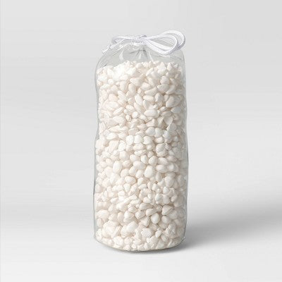Decorative Filler Stone in Drawstring Bag White - Threshold: Polished Natural Rocks, Home Decor Accents