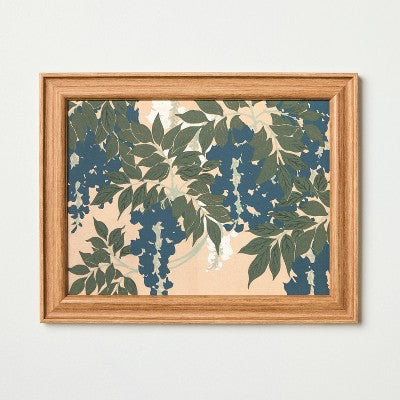 14"x11" Blue and Green Leaves Wall Art - Hearth & Hand with Magnolia
