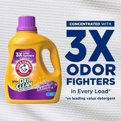 Arm & Hammer Plus OxiClean with Odor Blasters Fresh Burst Liquid Detergent 74 loads - 96.2oz