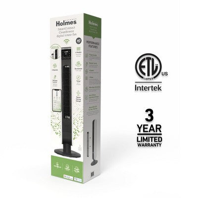 Holmes 40' Wi-Fi Tower Oscillating Fan with Clean Breeze (LOCAL PICKUP ONLY)