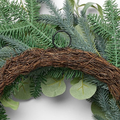 26" Olive and Pine Christmas Wreath - Threshold designed with Studio McGee