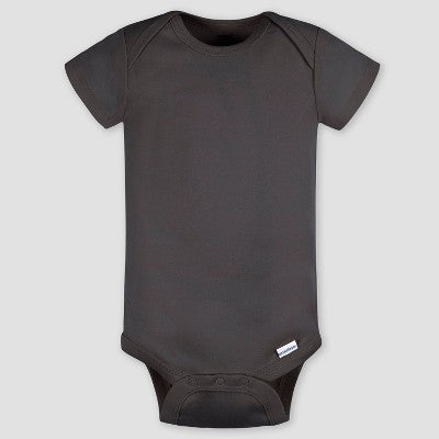 Gerber Baby 5pk Short Sleeve Onesies - White/Gray/Black Newborn