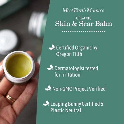 Earth Mama Organic Skin & Scar Balm for Postpartum Care - 1 fl oz