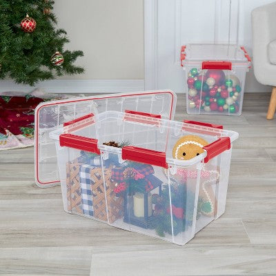 54qt Red Christmas Gasket Box - Brightroom (LOCAL PICKUP ONLY)