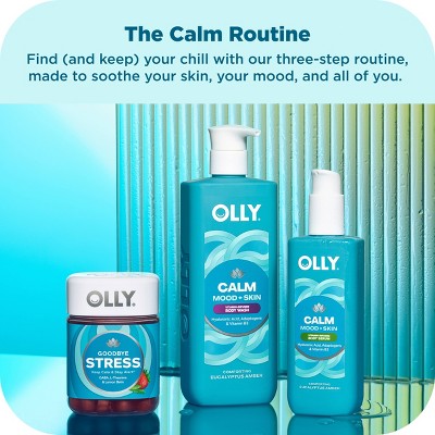 OLLY Calm Mood and Skin Vitamin-Infused Body Wash - Eucalyptus Amber - 17 fl oz: Basic Cleansing, Sulfate-Free, Normal and Dry Skin