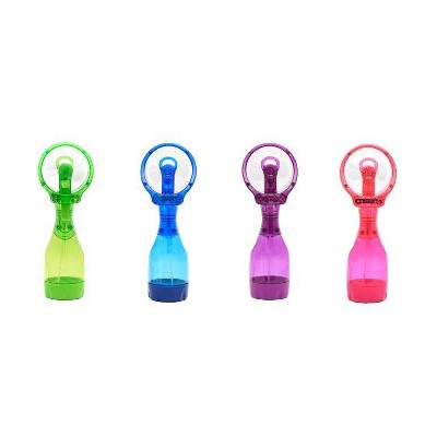 O2COOL Deluxe Handheld Misting Fan Colors May Vary: Portable Personal Spray Fan, Battery Operated, Smooth Plastic Finish