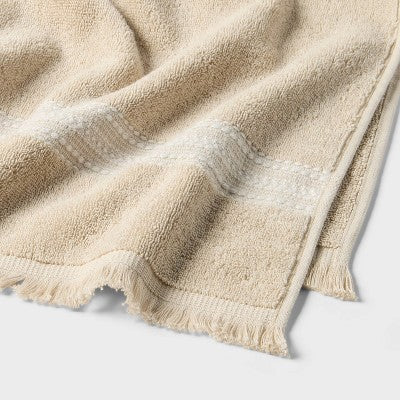 Americana Striped Bath Towel Tan - Threshold