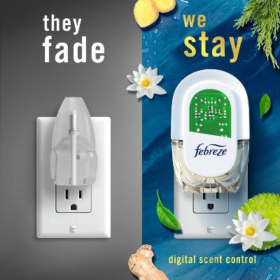 Febreze Plug Quadruple Air Freshener Refills - Ocean - 3.48 fl oz/4pk
