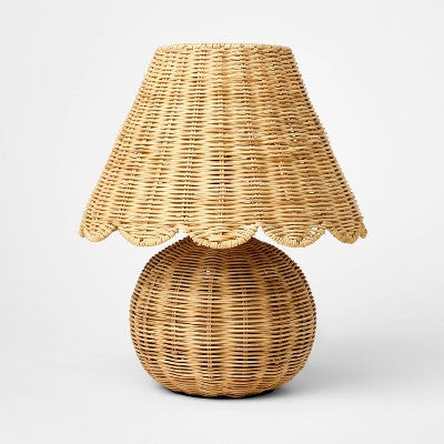 Table Lamp with Woven Base and Woven Shade - Threshold designed with Studio McGee
