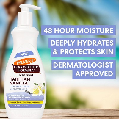 Palmer's Tahitian Vanilla Body Lotion - 13.5 fl oz: Moisturizing, For Normal to Very Dry Skin, Whole Body, Bottle