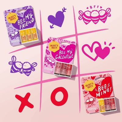 Burt's Bees Bee My Galentine Valentines Day Tinted Mini Lip Balm - 0.147oz/3pk