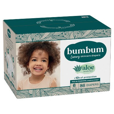 bumbum Luxury Skincare Disposable Diapers - Size 6 - 86ct