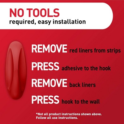 Command 4pk Damage-Free Hanging Medium Designer Hooks with 6 Adhesive Strips Chili Pepper