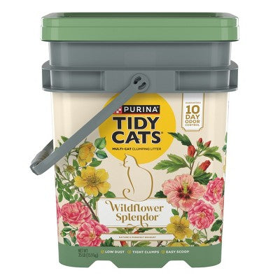 Tidy Cats Wildflower Splendor Clumping and Scented Pail Cat Litter - 35lbs (LOCAL PICKUP ONLY)