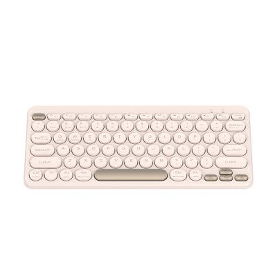 North Compact Round Key Wireless Keyboard - Beige